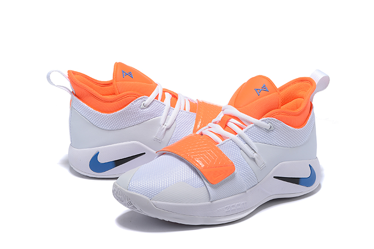 Nike Paul George 2.5 White Orange Blue - Click Image to Close